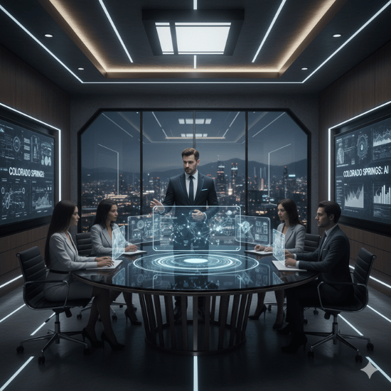 group of business owners discussing the future of search